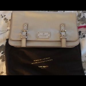 Kate Spade oyster patent leather clutch